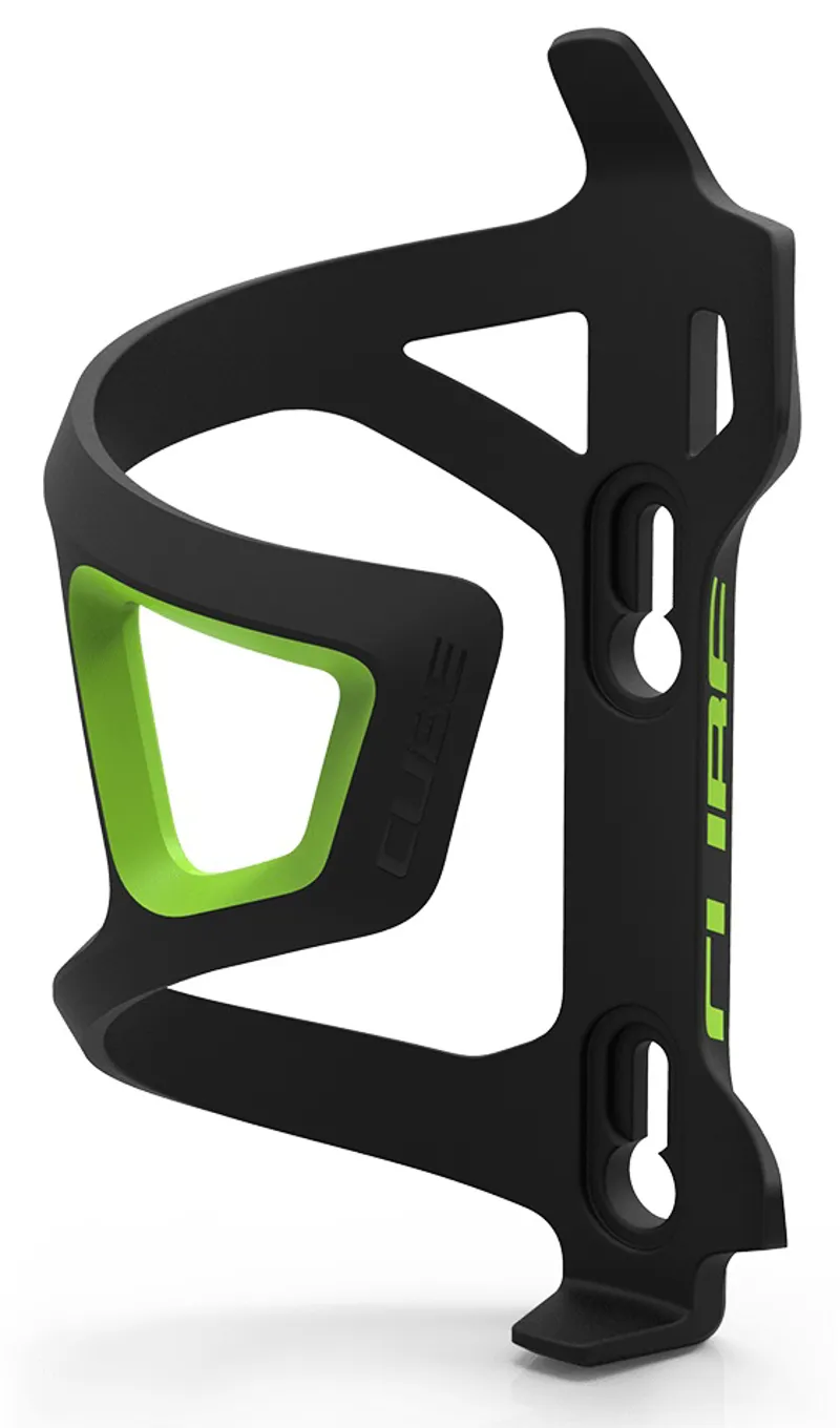 Cube HPP-Sidecage Bottle Cage - Black/Green - Image 2