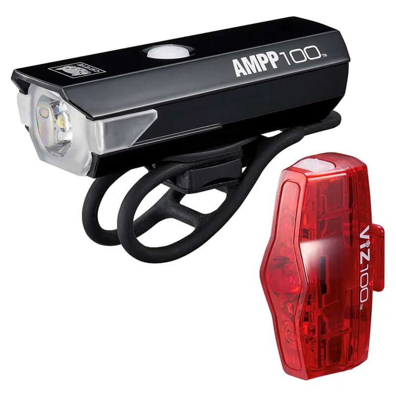 Cateye AMPP 100 / Viz 100 Bike Light Set - Image 2