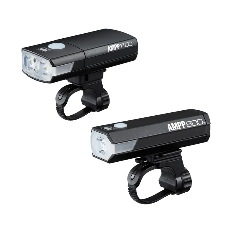 Cateye Ampp 1100/Ampp 800 Combo USB Light Set - Black