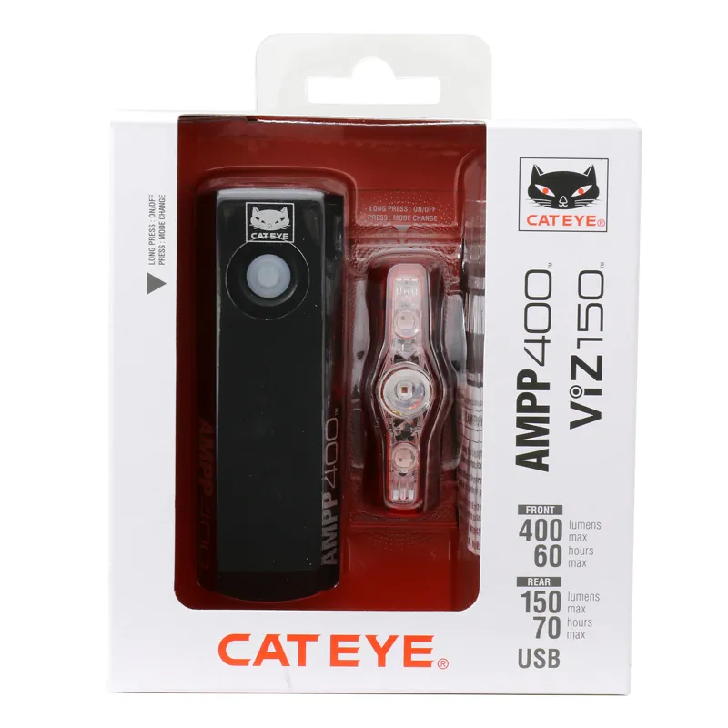 Cateye AMPP 400 / Viz 150 Bike Light Set - Image 2
