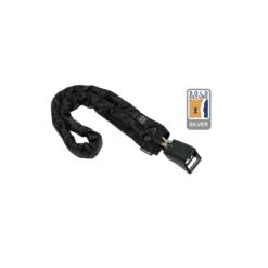 Hiplok Homie Silver Chain Lock - Black