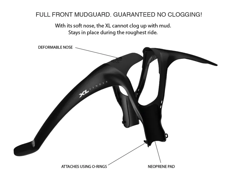 Crud Fender XL Front Mudguard - Black - Image 4