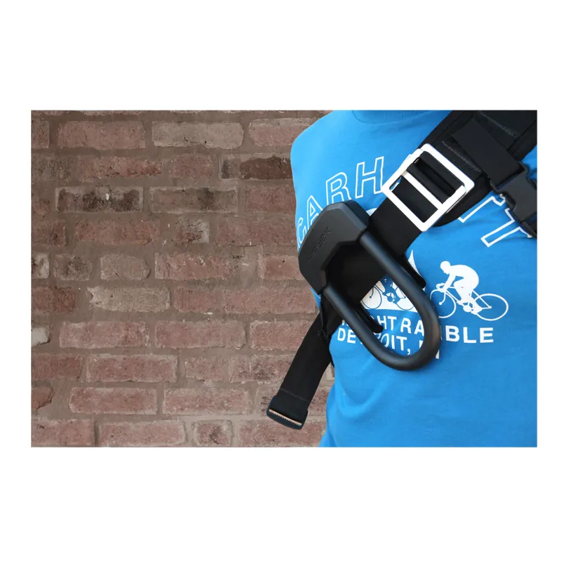 HipLok D Lock Hardened Steel Silver Sold Secure -Black-13mm X 14x7cm - Image 2